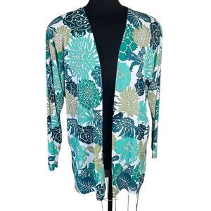 ATOC Open Front Lightweight Jacket Tropical Print Size S/M